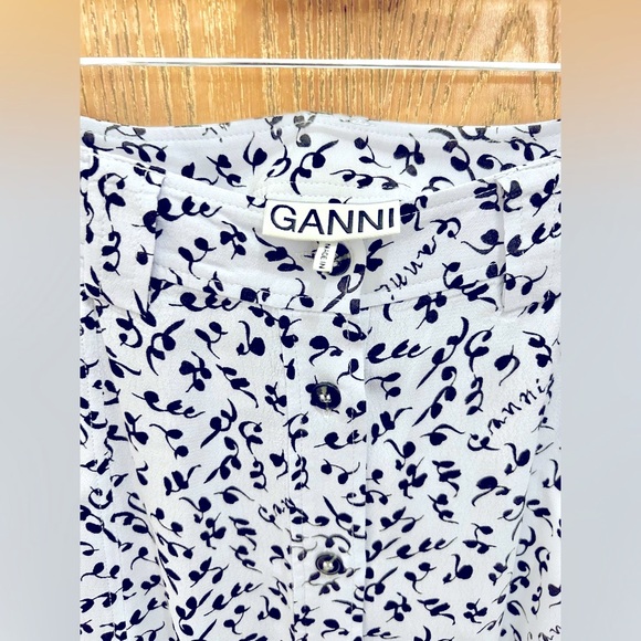 NWOT Ganni Floral Printed Georgette Maxi Skirt - Picture 7 of 9